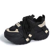 Women Chunky Shoes - Black - View 7