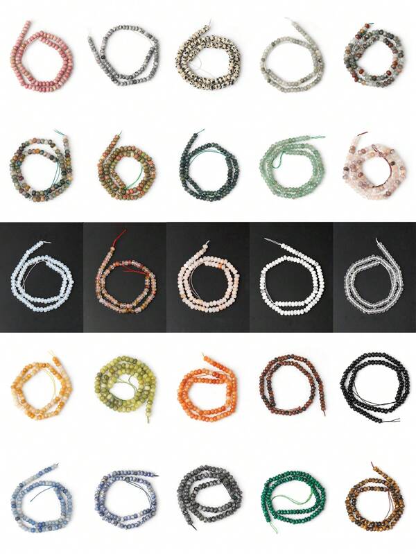 Cuentas de ágata de piedra del emperador con forma de ábaco facetado de 4*6 mm, cuentas sueltas de jade para hacer joyas, pulseras y accesorios