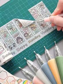 1pc Art Utility Knife PenPush Style Art Knife Set For Sticker Album, Cutting Tool, Utility Knife, Lettering Knife, Student Diy Arts And Crafts Supplies(Notice: Pen Knife Can Not Replace A Knife, Belongs To The Stationery Supplies,Not Sharp)(Random Color),For School Supplies,Back To School