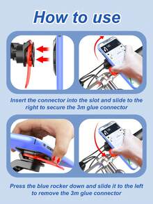 适用于摩托车和自行车的通用 360° 旋转手机支架 - 减震设计，带快速释放夹，适合 22-35 毫米车把，兼容 4 英寸–7 英寸智能手机、摩托车手机支架、自行车手机支架、360° 旋转自行车方向盘手机支架