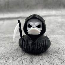 Gothic Duck Of Death - Garage Kit, Unique Gothic Style Gift And Collectible, Novelty Decoration, Dark Satanic Evil Duck Ornament For Desktop Home Decor - Đen trắng - Xem 3