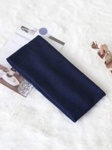 Diadema a rayas de color liso para mujer (1 pieza), versátil para lavarse la cara, maquillarse, hacer deporte, usar a diario, como accesorio para el cabello, ideal para otoño, viajes y como detalle para rellenar calcetines navideños.