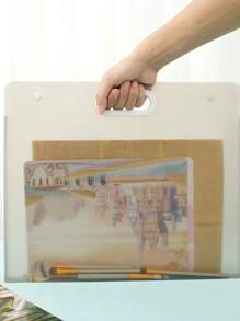 4K Plastic Art Portfolio, Large Art Portfolio With A3 With Handles, Waterproof Work Portfolio Folder For Artwork, Art Storage Box For DIY Diamond Painting Sketch Photography Posters