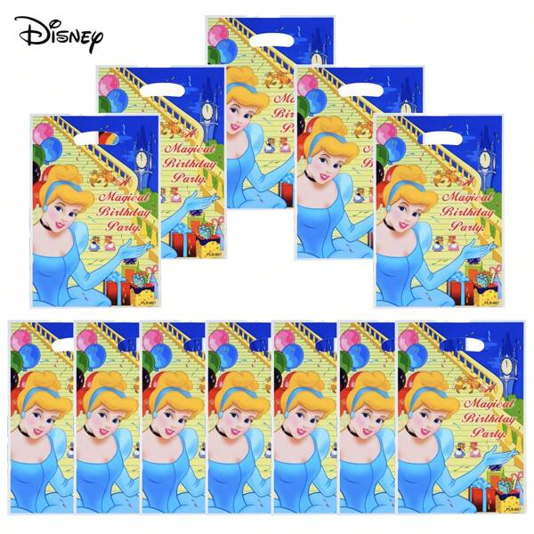 Disney 10/30/50pcs Disney Princess Theme Favor Bags, Party Decoration Gift Bags, Theme Party, Birthday Celebration Party Decor Bags, Self-Carrying Handle, Suitable For Gift Storage