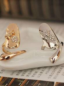 1pc Fashionable Nail Ring Finger Accessory, Suitable For Women Daily Wear - 彩色 - 查看 2