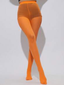1 Pair Dual Color Pantyhose For Women, Sculpting, Slimming Leggings, Striped Tights, Sexy European Style