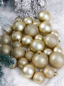 28pcs-Christmas Balls Christmas Tree Decoration Ornaments Shatterproof Hanging Balls For Birthday Halloween Holiday Wedding Decorations