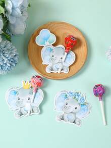 48 chiếc kẹo mút hình voi xanh dùng để trang trí thiệp, tiệc sinh nhật bé trai chủ đề voi xanh/tiệc tiết lộ giới tính em bé, thẻ gói quà, thiệp sinh nhật, nhãn dán trang trí, trang trí nhà cửa, trang trí bàn làm việc, đồ dùng cho tiệc tiết lộ giới tính em bé chủ đề voi xanh, trang trí sinh nhật, đồ dùng tự làm gói quà, trang trí sinh nhật, quà tặng tiệc tiết lộ giới tính em bé, đồ trang trí quà tặng, trang trí tiệc mừng em bé chào đời, trang trí tiệc tiết lộ giới tính. - voi xanh - Xem 4