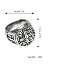 Vintage Exorcist Titanium Steel Cross Ring Niche Personalized Punk Men's Hand Ornaments