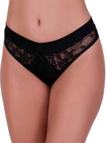 Panty Kit With Lace And Bow Detail - Nhiều màu - Xem 6