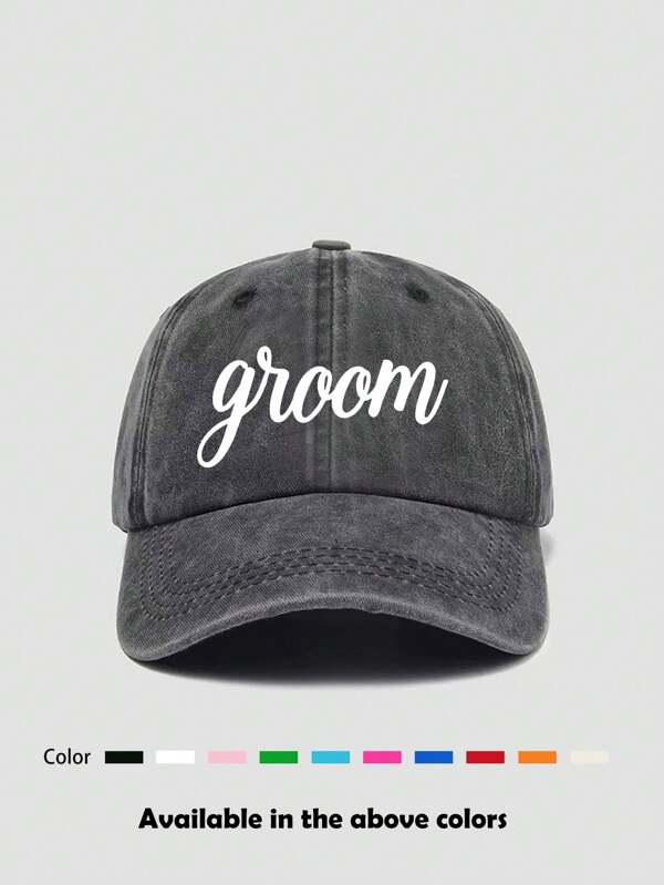 1pc Unisex Letter Print Distressed Vintage Washed Baseball Cap, Trucker Hat, Dad Hat Suitable For Outdoor, Travel, Hiking, Beach