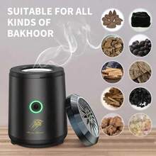 Portable USB Rechargeable Aroma Diffuser - Middle Eastern Arabic Style Small Electric Incense Burner, Short Version (Incense Not Included) - Multicolor - View 9