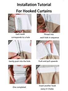 1 件法式复古风格白色花卉蕾丝薄纱窗帘，适用于客厅、卧室、书房 - 彩色 - 查看 4