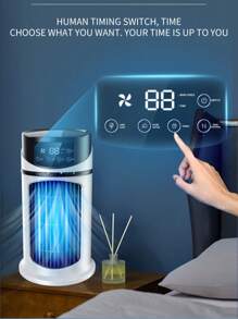 1 pezzo Condizionatore d'aria aggiornato 2025, raffreddatore con 6 velocità del vento e 3 nebbie di raffreddamento, ventilatore a raffreddamento a basso rumore, per stanza, scrivania, camera da letto, ufficio