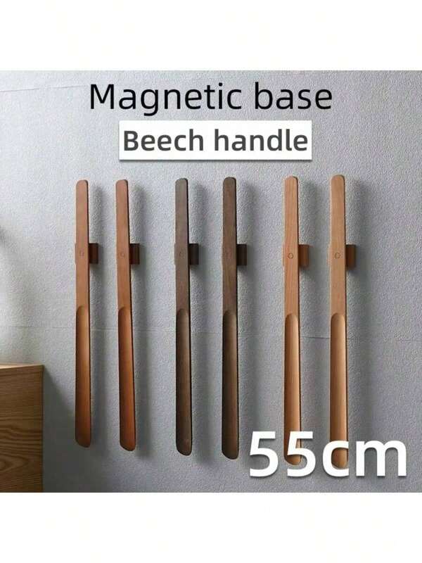 1 pezzo Calzascarpe magnetico in legno extra lungo da 55cm, unisex, adatto per donne, uomini, scarpe sportive, tacchi alti, scarpe casual, stivali, vari tipi di scarpe, facile da usare in piedi per indossare le scarpe