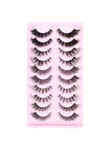 欧野3号10对立体舒适狐狸猫眼睫毛，适合新手训练和日常佩戴