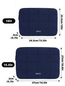 1 件女士绗缝 14/15.6 英寸笔记本电脑内胆包，简约马卡龙色网格笔记本电脑包，轻质平板电脑内袋，防震耐磨，适合学校、工作、生日和返校礼物，女士返校笔记本电脑包 书包 大学必备品 - 彩色 - 查看 8