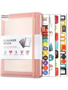 Back To School A5 Diary -200 Rows, 80 GSM | Hardcover Notebook With Pen Ring And Expandable Pocket | Learning Supplies, Suitable For Schools, Offices Or Meeting Rooms, Daily Notebooks, Meeting Notes, Primary School Diaries, Student Diaries, Classroom Notebooks, Gifts For Good Friends, Family, Girlfriend, Boyfriend, Colleagues, Best Friends, Exquisite Notebooks, Simple Notebooks, Recording Life - Multicolor - View 2