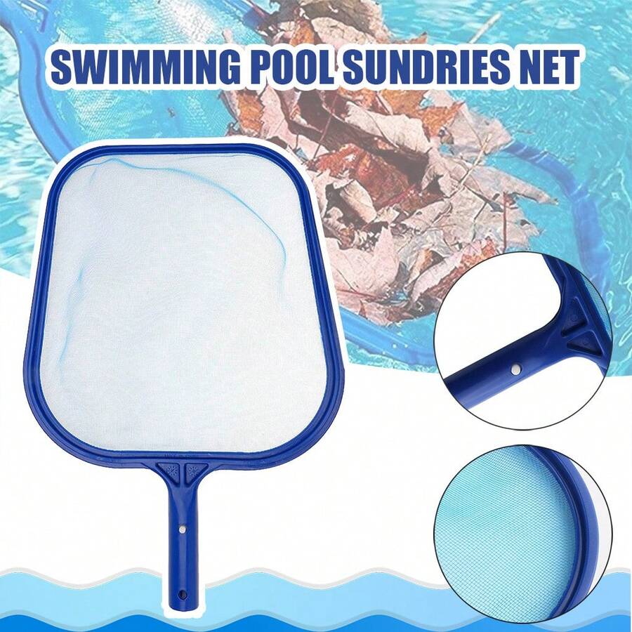 Pool Skimmer Net, Leaf Rake - 43x29cm Fine Mesh, Scratch-Free Frame - Fits 2cm Poles (Pole Not Included) - For Swimming Pools, Spas, Hot Tubs, Ponds, Fish Tanks - Removes Leaves, Debris, Small Particles - 藍色 - 查看 1