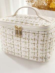 Ladies' Handbag, Beach Handbag, Ladies' Zipper Lipstick And Cosmetics Bag Mouth, Hand-Held Storage Bag, Suitable For Any Occasion, Such As Work, Business, Dates, Daily Life And Travel, Fashionable Vacation Bag, Beach Essentials, Women's Bag For Vacation And Holidays, The Latest Holiday Bag