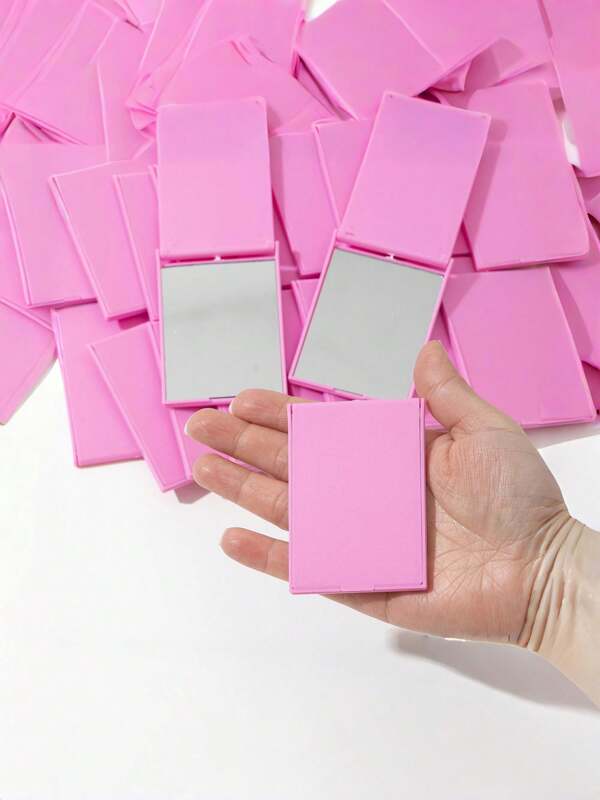 1/5/10pcs Foldable Compact Mirrors, Portable Makeup Mirror For Purse, Pocket Mirror, Travel Essential, Student Dorm Vanity Mirror