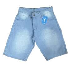 Kit 3 Men's Bermuda Jeans Light Medium Dark Medium Dark Light Premium Various Washes With Elastane - Rửa trung bình - Xem 2