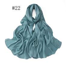 1件纯色亮片钻石雪纺围巾，优雅仿水晶穆斯林头巾披肩，女士户外防晒头饰 - B - 查看 16