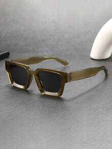 Gafas de moda clásicas, sencillas y con estilo retro cuadradas para hombres, para uso casual, de negocios, viajes, exteriores, minimalistas y personalizadas, adecuadas para deportes, fiestas, vacaciones, conducción, pesca, un regalo ideal - Multicolor - Ver 7