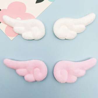 10pcs/Pack Plush Angel Wings Decor Accessories, DIY Hair Clips, Headpieces, Clothing Brooch Supplies