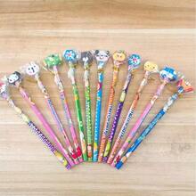 5/10/15 قلم رصاص كرتوني مع ممحاة جميلة، مجموعة لوازم مدرسية، تشمل أقلام رصاص كرتونية متنوعة وممحاءات جذابة، مثالية لطلاب العودة إلى المدرسة، مجموعة هدايا العودة إلى المدرسة، أساسيات العودة إلى المدرسة (أنماط شرائط أنبوب القلم وأعلى الممحاة مختلفة عشوائيًا)