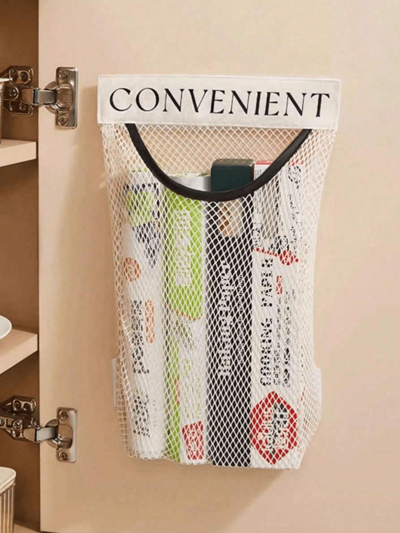 شبكة تخزين أكياس القمامة معلقة على الحائط بسعة كبي...