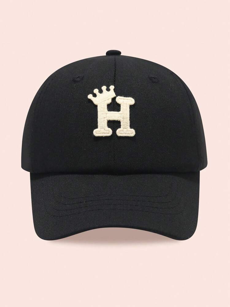1 Pieza Gorra de béisbol con estampa de 26 letras para mujer/hombre, sombrero para protección solar para uso diario al aire libre, protección UV - Corona soluble en agua - Añade 9