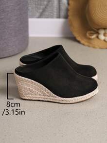 Giày cao gót quai mảnh đính nơ thoáng khí màu bạc thời trang và đa năng - màu đen - Xem 5