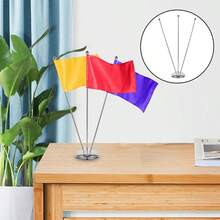 Mini Flag Holder 3 Hole Desk Flag Base Office Flag Pole Mini Stick Flag Stand For Home Office Meeting Party Supplies Table Decorations Car Mount