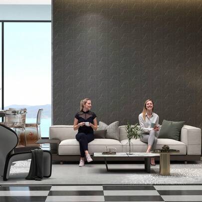 VA-Cerulean 3D Acoustic Panels, Self-Adhesive Sound Absorption Panels, Suitable For Wall Decoration And Room Acoustics, Soundproofing Panels, Wall Panels, Soundproof Wall Decoration – Black/Light Grey/White, Hexagonal