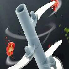 1pc Kitchen Garlic Press, Rotary Mixer, Multi-Function Vegetable Slicer, Food Grinder, Manual Garlic Press - Green - View 5