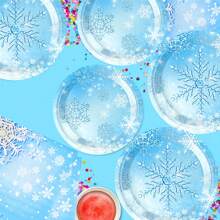 Zestaw 10/20/80 szt. dekoracji na imprezę w kształcie płatka śniegu, zawiera talerze imprezowe 7/9 cala, serwetki, kubki, odpowiednie na przyjęcie urodzinowe, spotkania rodzinne, piknik na świeżym powietrzu, wesele, ceremonię zaręczynową