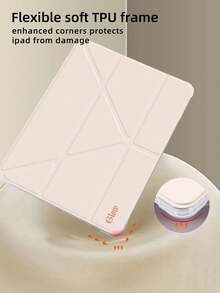 可定制透明笔槽，8 档角度可折叠粉色平板电脑保护套，兼容 iPad Mini 6/Mini 7/Air/Air 2/9.7/10.2/10.5/Air 4/Air 5/10.9/Pro 11 英寸/第十代/Air 11 英寸 (M2)-2024/Pro 11 英寸 (M4)-2024/Air 11 英寸 (M3) 2025/iPad (A16) 11 英寸第十一代 2025。多角度支架，内置笔槽，TPU 软边保护，磁吸式自动休眠/唤醒，简约/休闲/个性化/高端/创意设计。（产品不含触控笔） - 粉色 - 查看 9