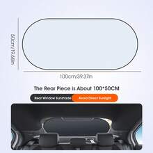 Easypie Selection Tấm che nắng cửa sổ sau xe hơi dạng hút chân không - Chống tia UV & Bảo vệ sự riêng tư, Tấm che nắng xe hơi có thể gập lại, Phù hợp với xe sedan, SUV, xe tải, Đa năng, Cần thiết cho mùa hè - Một cỡ - Xem 2