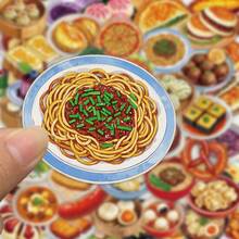 SCXXBSW 50pcs Chinese Breakfast Stickers DIY Decoration Luggage Guitar Notebook Waterproof Creative Fun Cartoon Stickers - Multicolor - View 4
