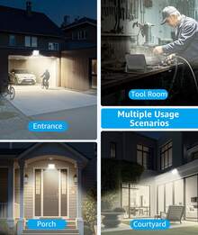 Aigostar Foco LED Exterior 30w, 2450LM Foco Proyector LED, IP65 Impermeable Luz de , Natural 4000K Luces led exterior, Para Jardín, Patio, Garaje, Paquete de 2 - 30w-4000k - Ver 6