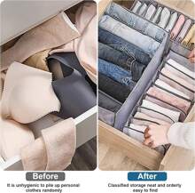 Set de 3 cestas de almacenamiento de tela para cajones de ropa interior, caja de almacenamiento de calcetines para bragas, sujetadores, corbatas, ropa, organizador de espacio ahorrador para armario, clóset, dormitorio, hogar, dormitorio, accesorios de dormitorio