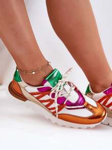 女士时尚百搭休闲通勤鞋 - 彩色 - 查看 7