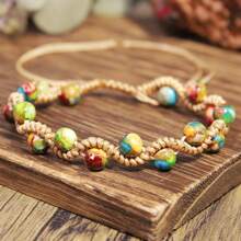 Braccialetto fatto a mano in pietra naturale imperiale, braccialetto da yoga e meditazione per donna, regalo perfetto per uso quotidiano, vacanze estive e gioielleria