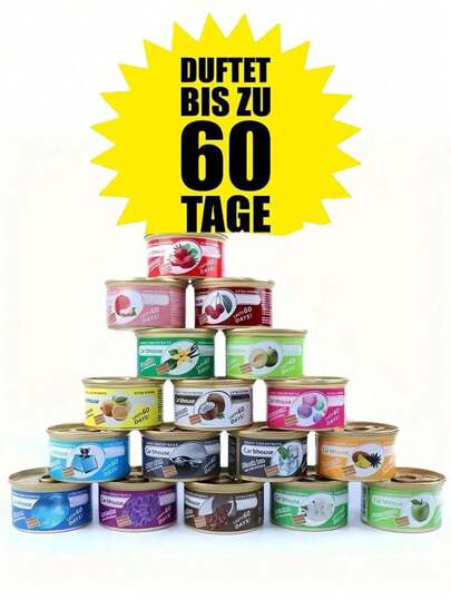 Premium Scented Car Air Freshener In Wooden Jar- Long-Lasting Aromatherapy For Vehicles, Homes & Offices, Choose From 17 Scents, Natural Balm & Compressed Tablet, Lasts Up To 60 Days:Pineapple-Coconut/Apple/Lavender/The Woods/ New Car/Lemon