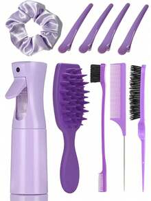 WANMEI Bộ 1/10 lược tạo kiểu tóc & phụ kiện - Bao gồm lược răng thưa cong, bình xịt phun sương áp suất cao 200ml, 3 lược tạo kiểu tóc (lược lông, lược kiểm soát cạnh, lược chải lông mày & chân tóc), 1 dụng cụ tạo búi tóc và 4 kẹp tóc mái - Bộ dụng cụ làm tóc đa năng để uốn, gỡ rối, tạo độ phồng và rẽ ngôi - Chống tĩnh điện, Trở lại trường học, Những vật dụng thiết yếu khi đi du lịch, Phụ kiện tóc cho nữ, lược, lược chải tóc, lược chải tóc, lược chải tóc, lược chải tóc, lược chải tóc, lược gỡ rối, lược bóng, lược chải tóc mini, bộ lược chải tóc, lược gỗ, lược chải tóc, lược, lược chải tóc, lược chải tóc, lược chải tóc, lược chải tóc, bộ lược chải tóc, lược chải tóc, lược chải tóc mini, lược gỡ rối, lược chải tóc, tóc, phụ kiện, sản phẩm chăm sóc tóc, dụng cụ làm tóc, đồ dùng cho tóc, chăm sóc tóc, lược chải tóc xoăn, thợ cắt tóc, phụ kiện thợ cắt tóc, Thiết bị làm tóc, Đồ dùng cần thiết khi đi du lịch, Đồ dùng cần thiết khi đi du lịch, Kiểu tóc, Làm tóc - Nhiều màu - Xem 12