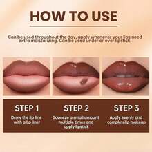Lip Liner And Gloss Set, Dark Brown Plumping Lip Liner Lip Pencil Moisturizing Lightweight Lip Gloss Lip Combo, High Shine Glossy Lip Tint Lip Stain Makeup Long Lasting Lip Care For Women - 04 中棕色 - 查看 6