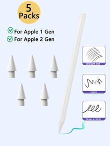 1/2/3/4/5/6/10/20pcs Upgraded Apple Pencil Replacement Tips, Durable Multi-Compatible IPencil Tip Accessories, Suitable For IPad Pro/Apple Pencil Pro/USB-C/1st Gen/2nd Gen - Multicolor - View 12
