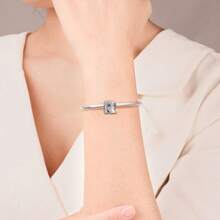 26pcs Silver-Plated English Alphabet Charm Beads, Elegant Fashion Jewelry For Bracelet Necklace, Birthday Gift For Mom, Women, Family