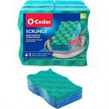 O-Cedar Scrunge Non-Scratch Scrub Sponge (Pack Of 6) Multi-Use, All-Purpose, Odor-Resistant, Scrubbing Sponge Safely Cleans All Hard Surfaces In Kitchen And Bathroom - 6 Count (Pack of 1) - View 6
